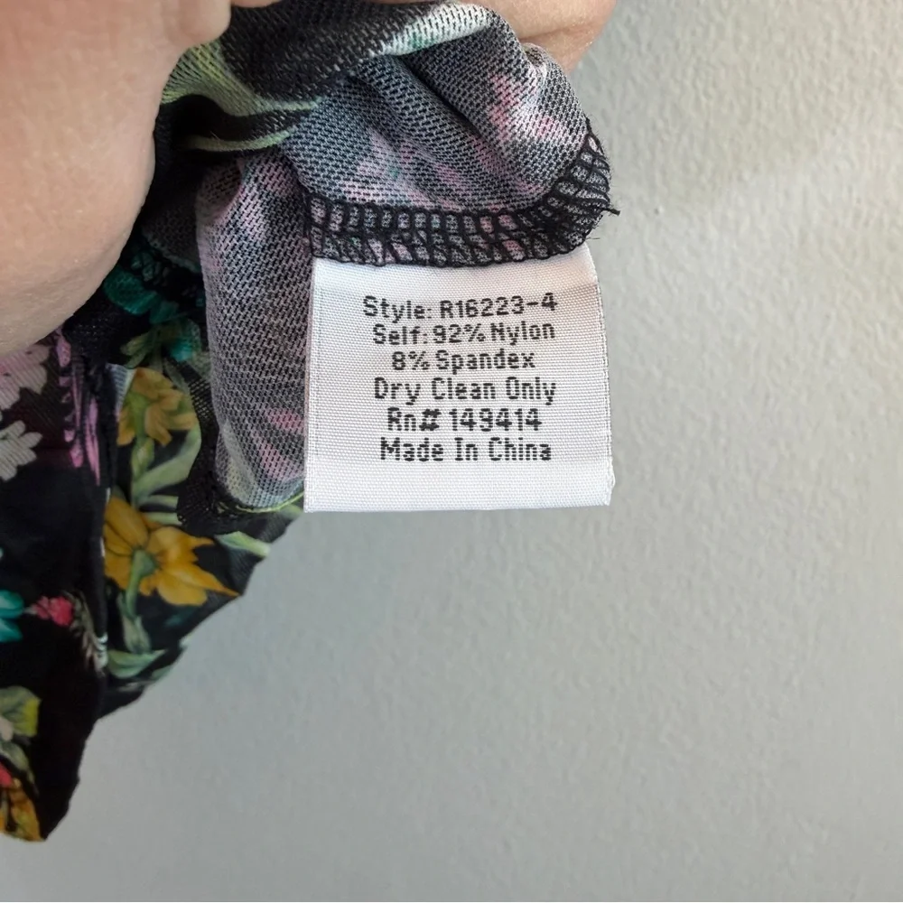 Johnny Was Floral Elsinore Mesh Tee Size XL - Picture 4 of 6